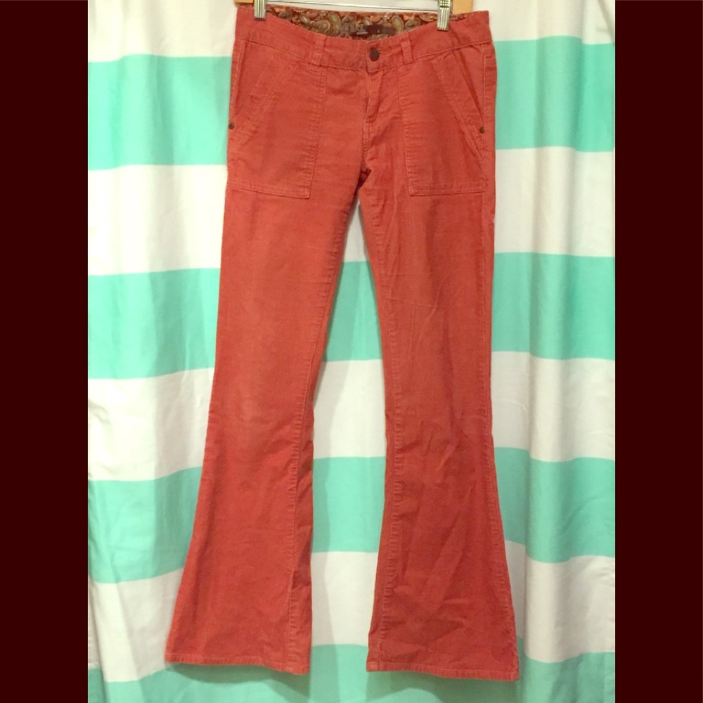Corduroy red/orange vintage prana boot leg jeans